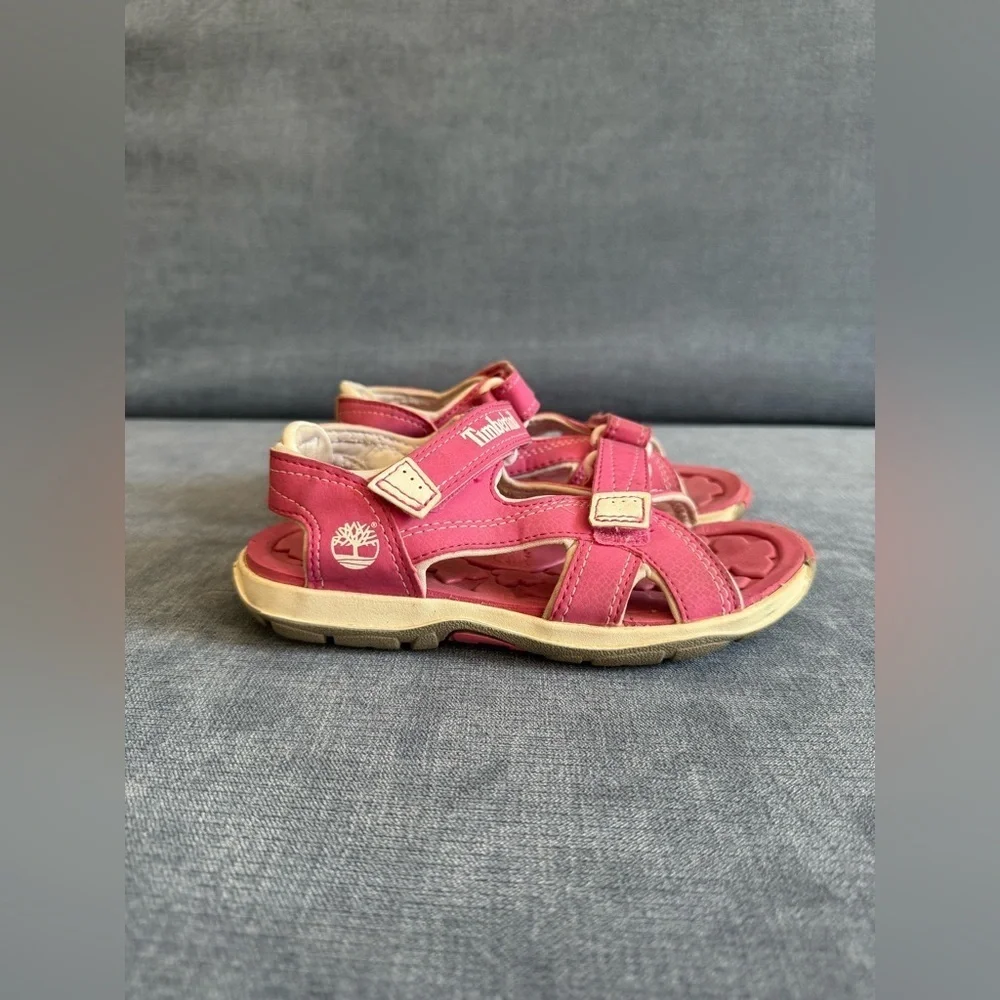 Timberland Juniors Adventure Seeker Strap Sandal Toddler Girls SZ 11 Pink Casual